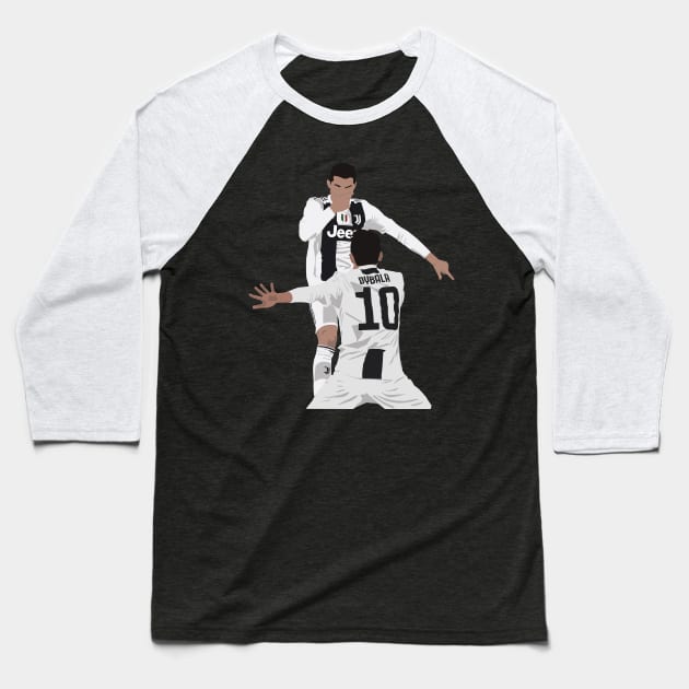 Cristiano Ronaldo Paulo Dybala Juve Baseball T-Shirt by Hevding
